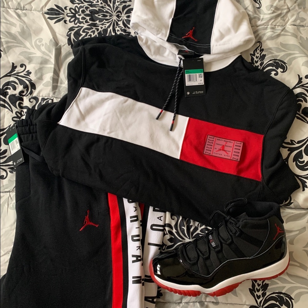 Jordan 11 Bred Hoodie and Joggers